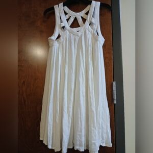 NWOT/ VML STYLELINE white strappy boho mini dress